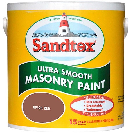 2.5 Litre Ultra Smooth Masonry Paint - Brick Red