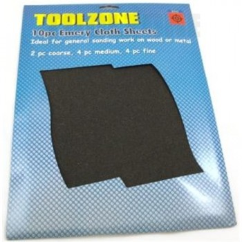 Emery Cloth Sheets -10 Pieces by Toolzone