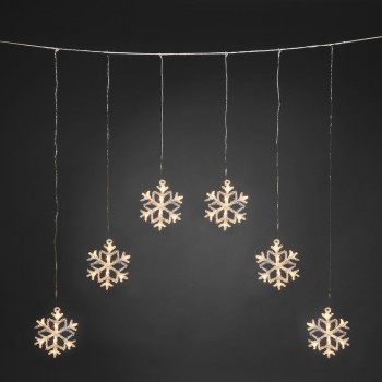 LED Acrylic Snowflakes - Set of 6